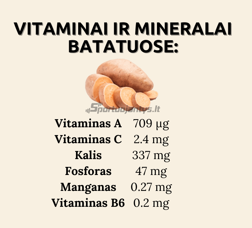 vitaminai batatuose